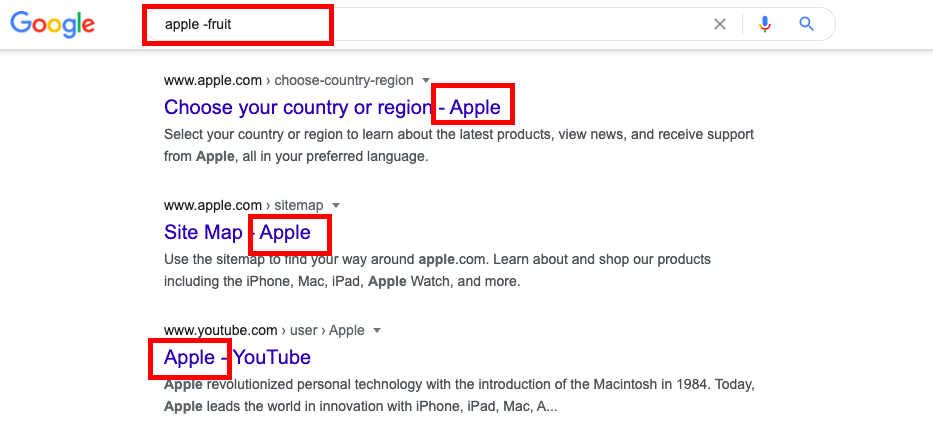 Apple as a company - advanced Google search tricks