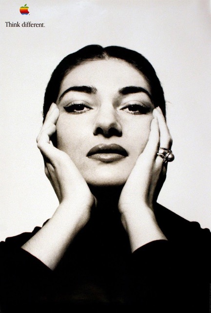 Apple Think Different Poster featuring Maria Callas