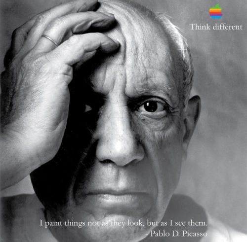 Apple Think Different Poster Featuring Pablo D Picasso