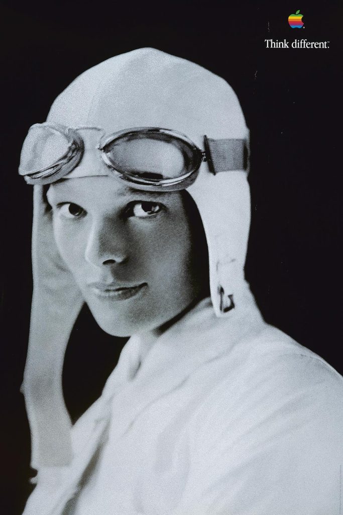 Think Different Poster Featuring Amelia Earhart